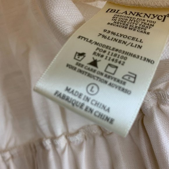 Blank NYC Jacket Beige Love Me Now Lyocell Linen Crop Full Zip - Picture 9 of 13